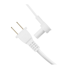 Vebner short cord used behind a speaker on a shelf creating minimal cable visibility