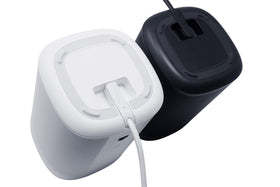 Vebner close-up connector showing precise fit to Sonos speaker port