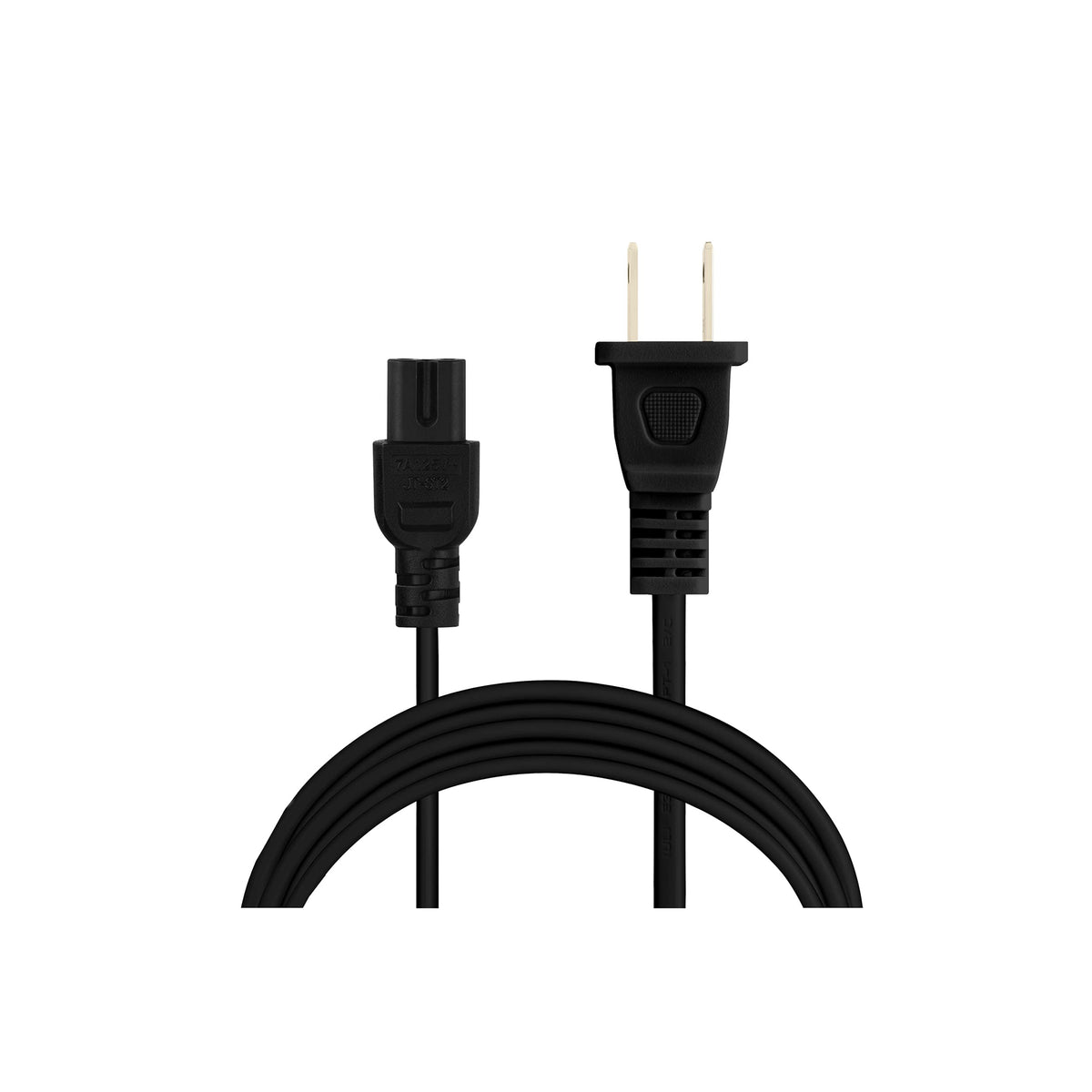 Vebner figure-8 2-slot connector securely fits device power input.