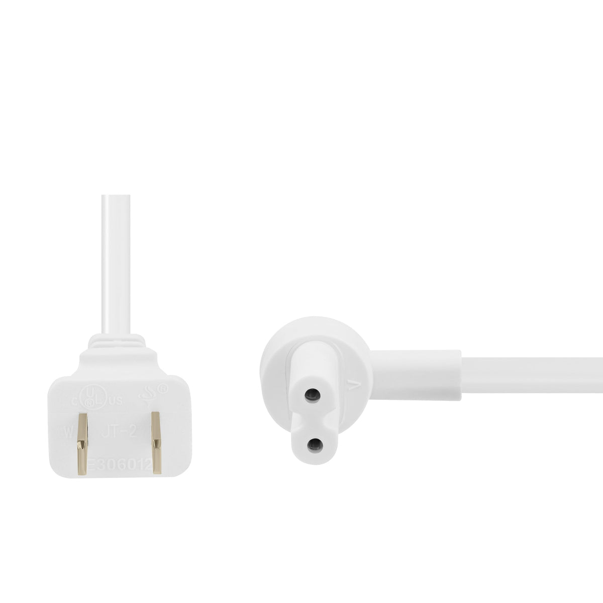 Vebner flat lay of both uncoiled cables, organized cable management benefit