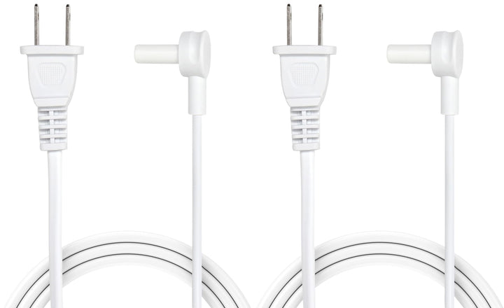 Vebner front view of 2-pack 12ft power cords showing clean white pack benefit