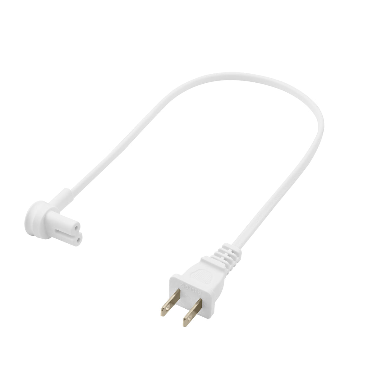 Vebner front view of white power cord packaging showing clean presentation and fit
