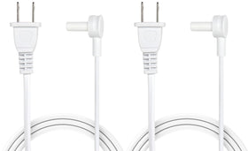 Vebner front view showing two white power cords, tidy replacement