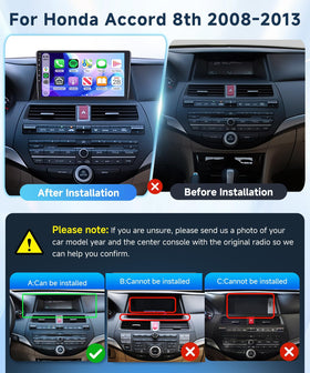 VECHTEL 10.1-inch IPS touchscreen displays bright, responsive interface for CarPlay and Android Auto.