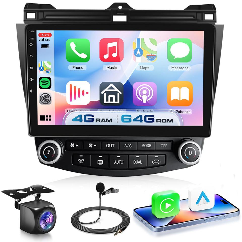 VECHTEL 4G+64G Android 15 car stereo front panel for Honda Accord 7th gen upgrade