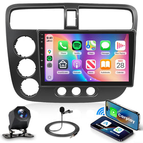 VECHTEL 9-inch Android stereo front view for Civic, enhancing dashboard control and navigation
