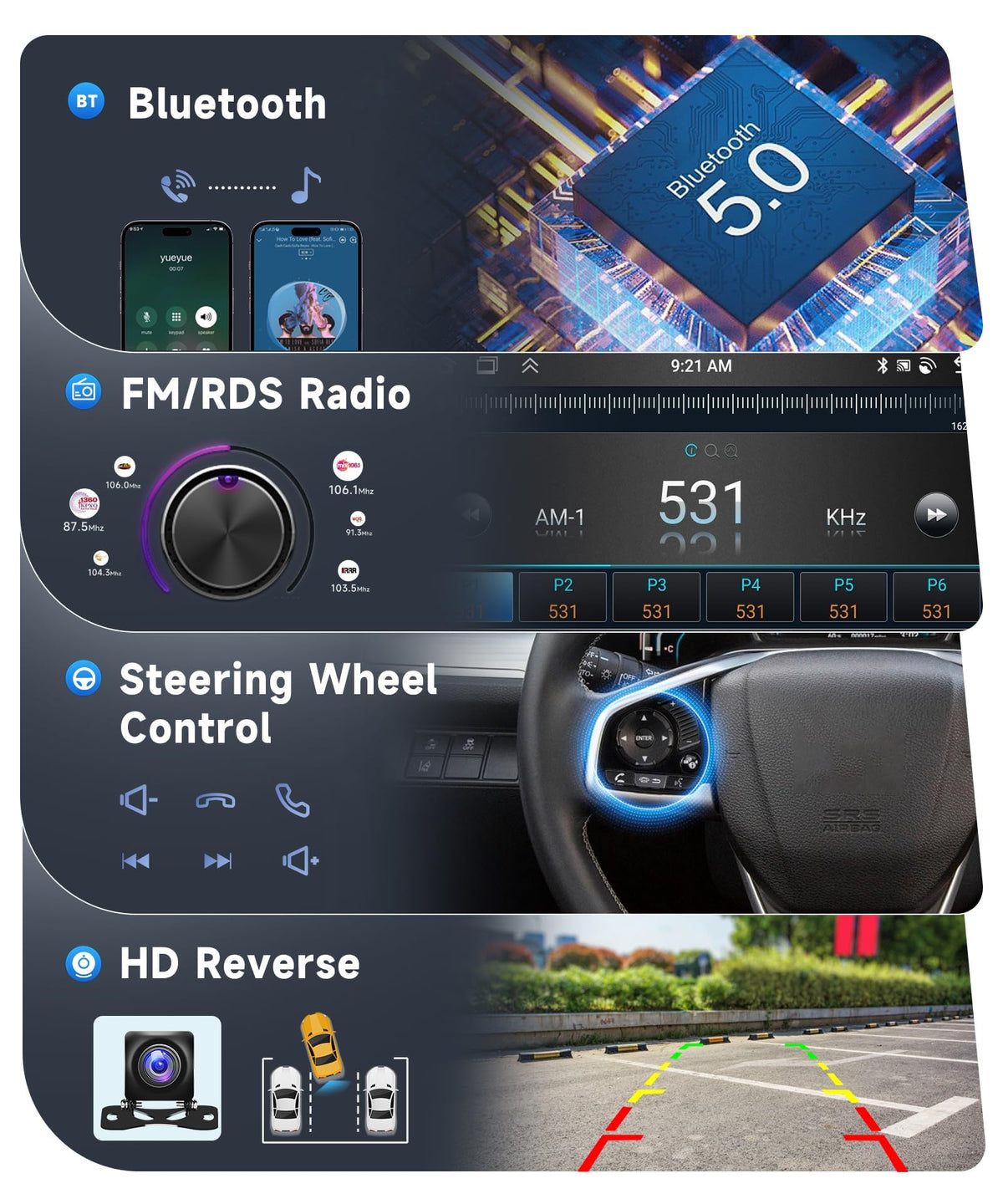 VECHTEL steering wheel control compatibility for convenient, safe vehicle operation.