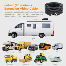 VECLESUS IP69K waterproof rear camera seals out rain for reversing