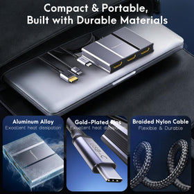 Veecoona 100W PD port focus conveying fast charging while running multiple displays