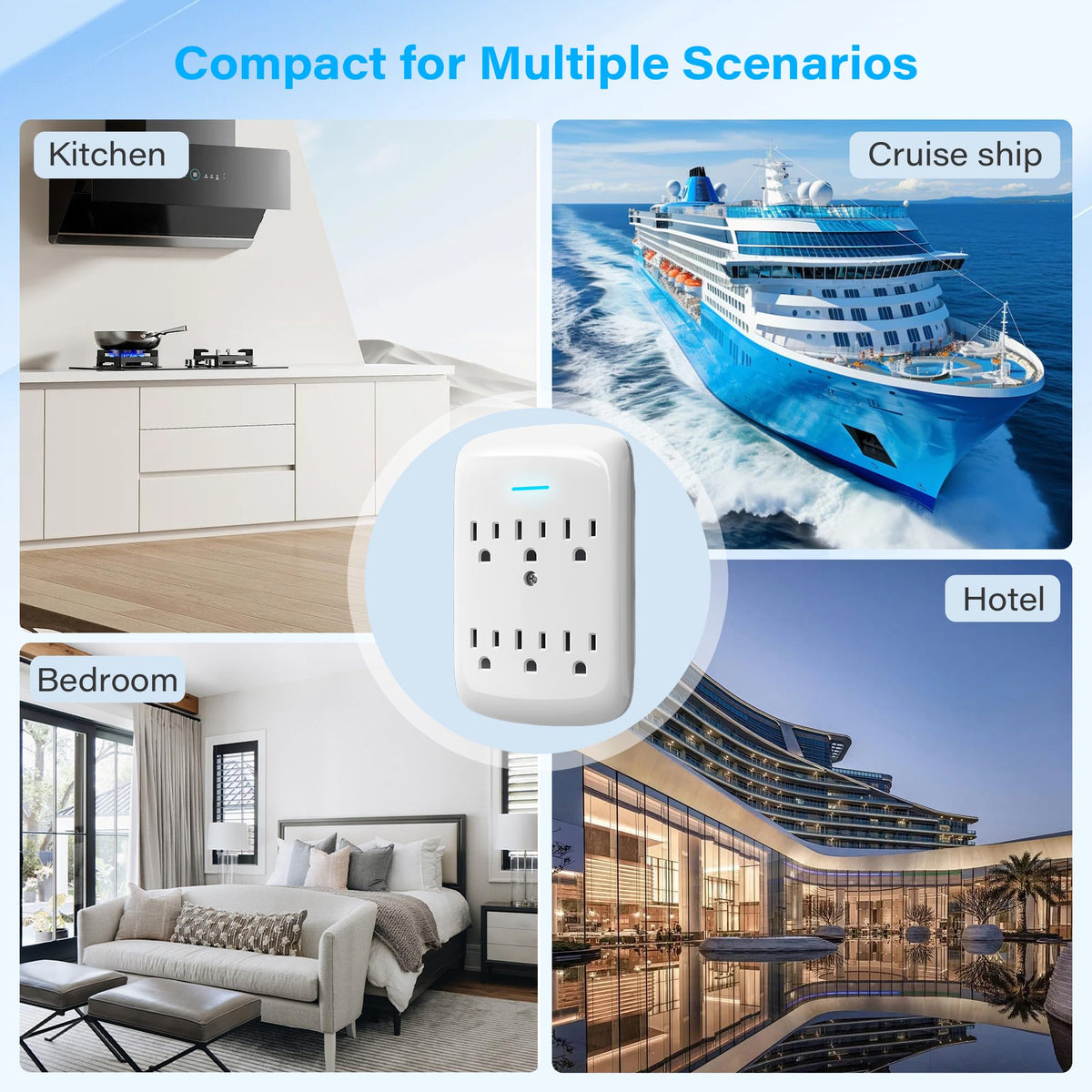 veeloon size scale with hand showing compact dimensions and easy wall mounting