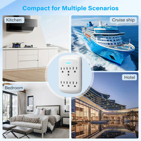 veeloon size scale with hand showing compact dimensions and easy wall mounting
