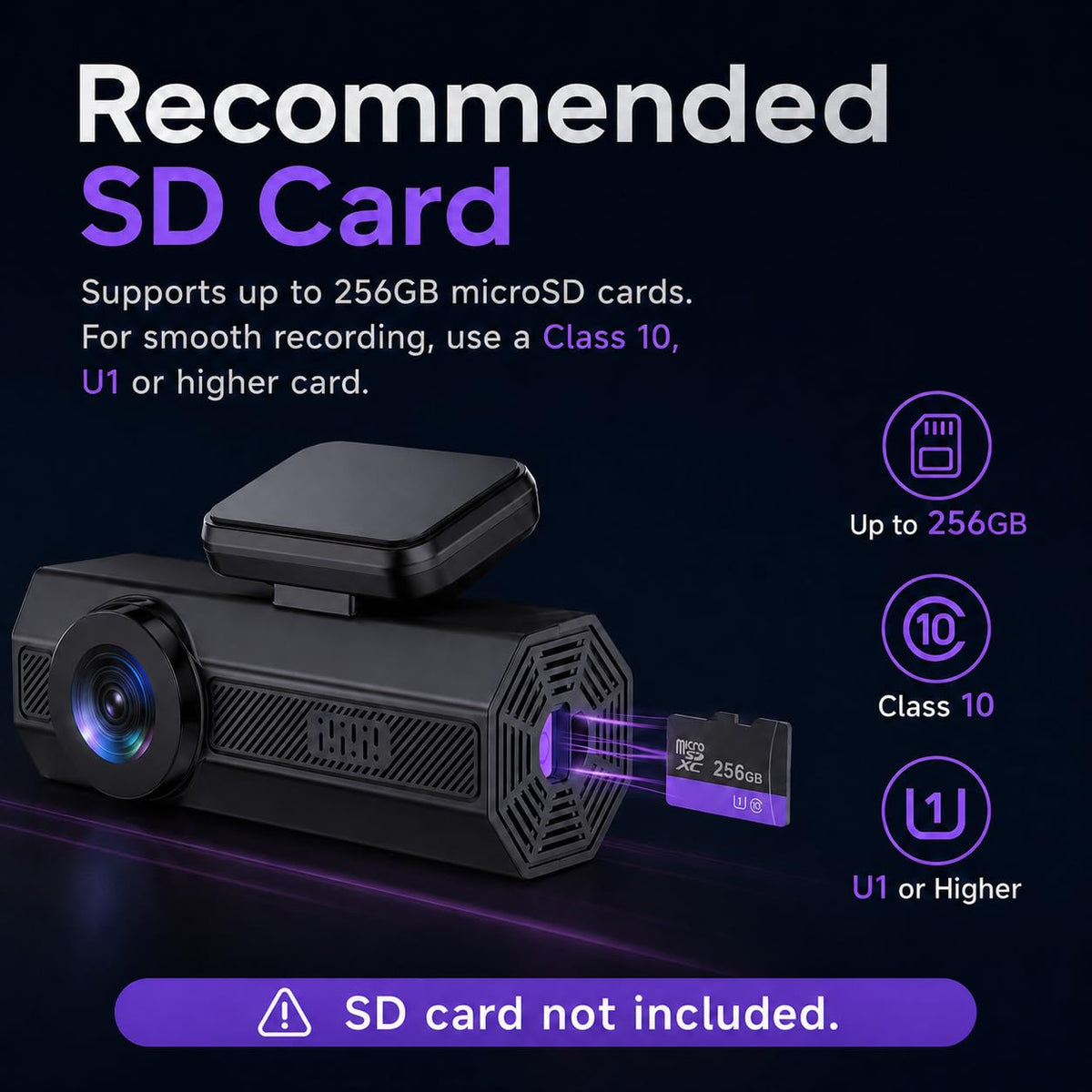 Veement dash cam display on 1.47 inch screen for quick playback