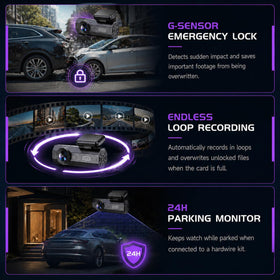 Veement mini-design dash cam fits discreetly on the windshield