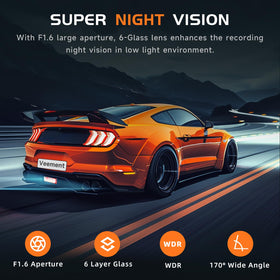 Veement dash cam 24h parking monitor deters theft
