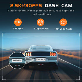Veement dash cam G-Sensor locks important footage