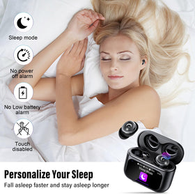 VEKJ sleep earbuds provide 48 hours total playtime with case
