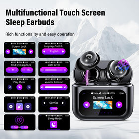 VEKJ sleep earbuds IPX7 waterproof for sweat and rain protection