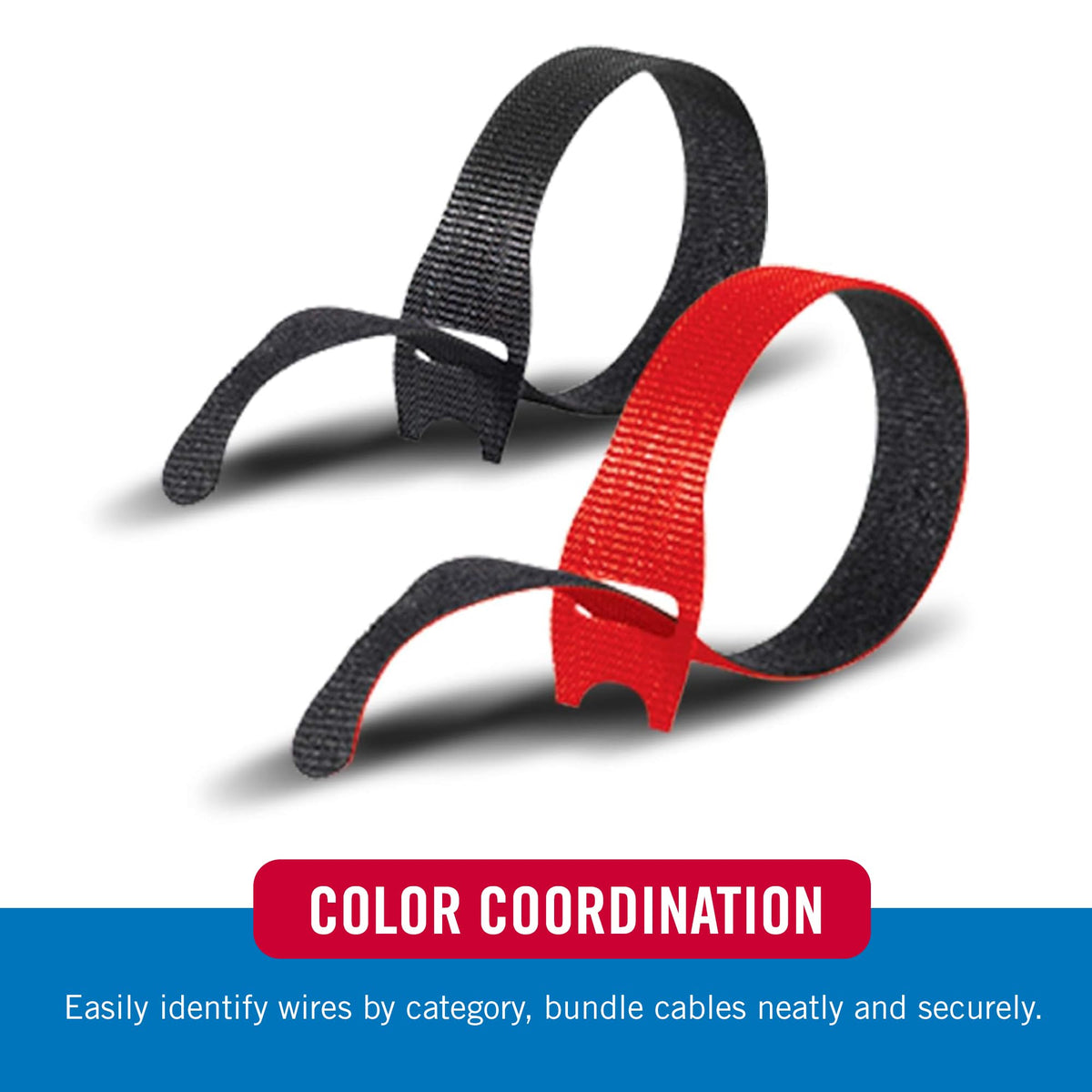 VELCRO Brand reusable cable ties simplify wire management for home theater