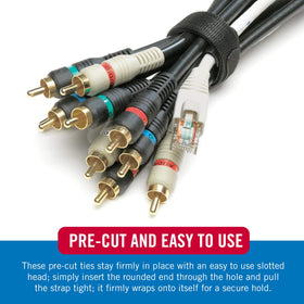 Indoor outdoor use: VELCRO Brand ONE-WRAP cable ties protect cords anywhere