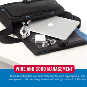 VELCRO Brand ONE-WRAP ties are reusable and travel friendly for tech kits