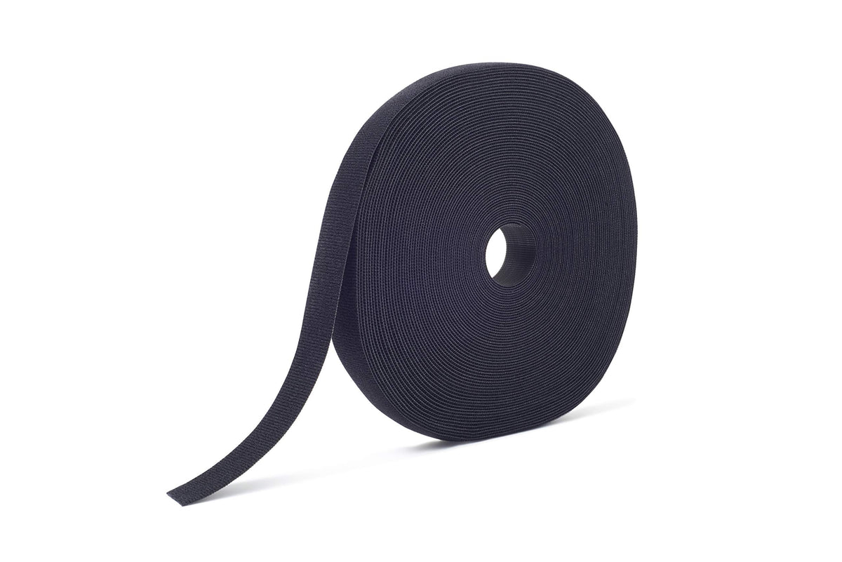 VELCRO Brand ONE-WRAP Tape roll in use to bundle cables