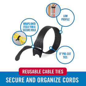 VELCRO Brand reusable cable ties simplify office cable management.