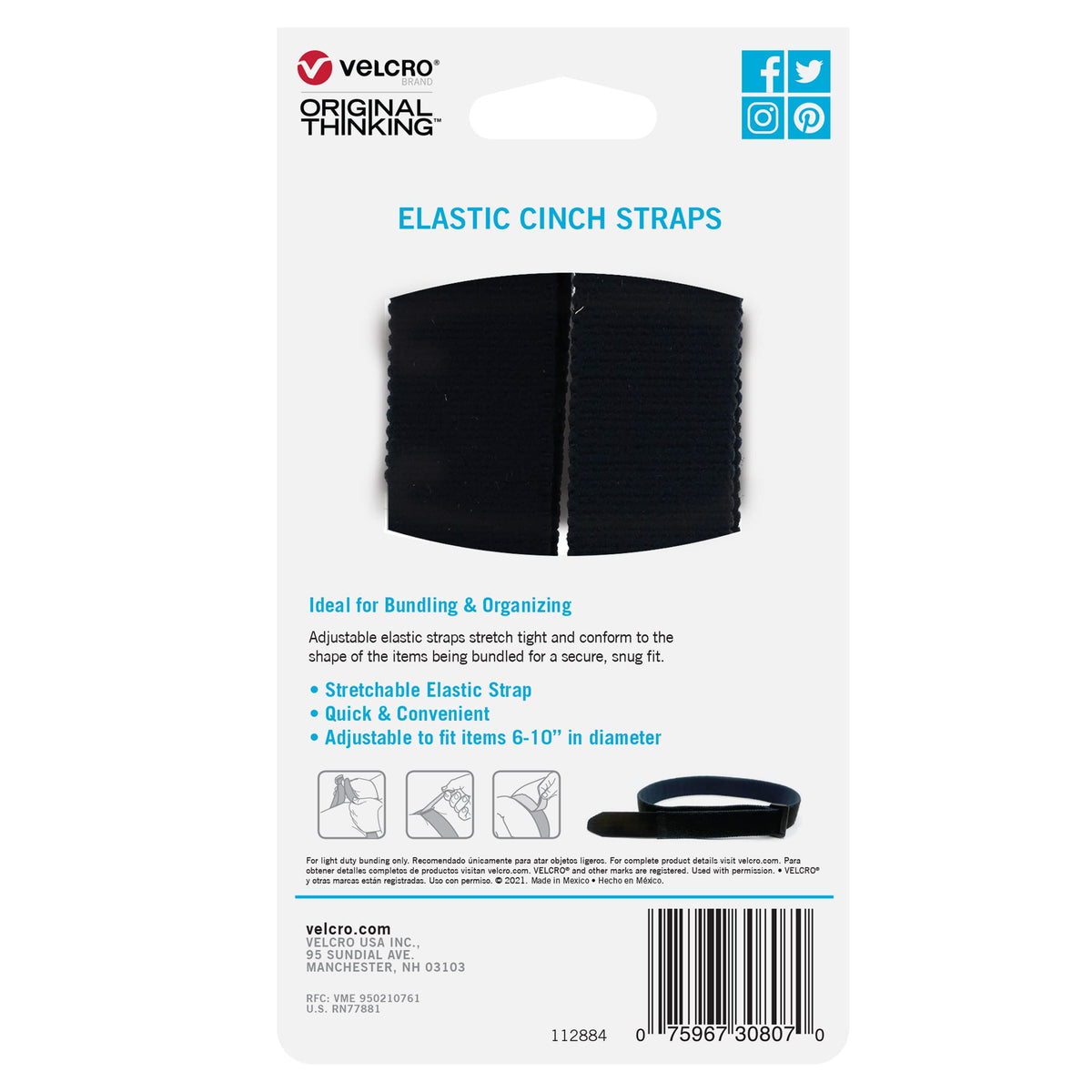 VELCRO Brand stored in garage bundling tools showing organized storage and space-saving benefit