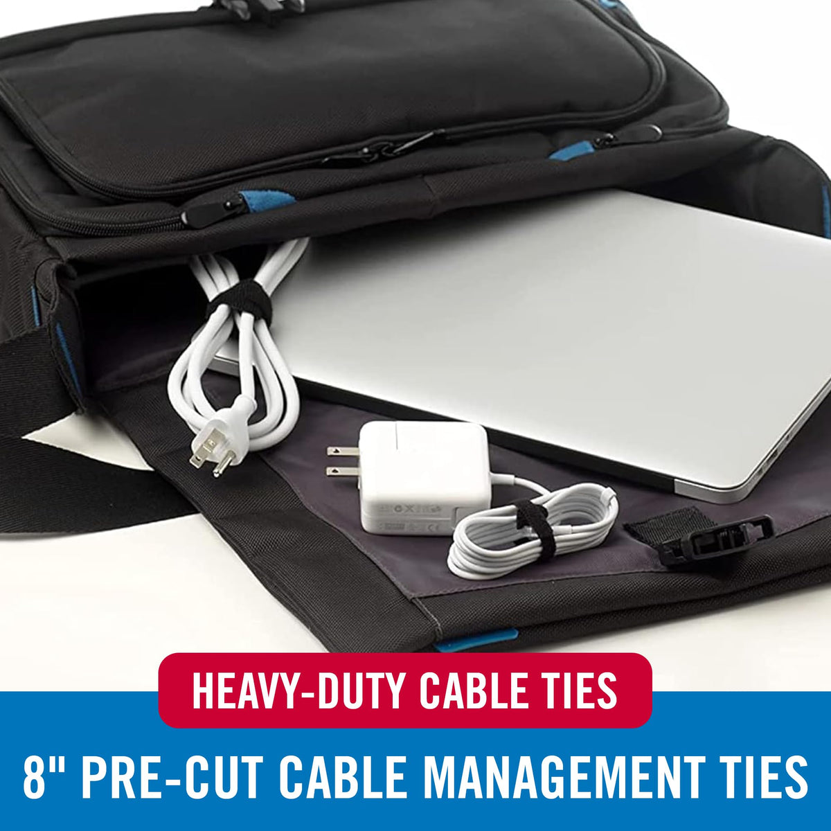 VELCRO Brand cable management ties ideal for home office cable organization.