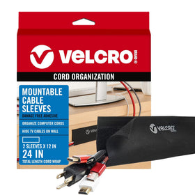 VELCRO Brand front packaging showing 12in 2 pack and tidy benefit