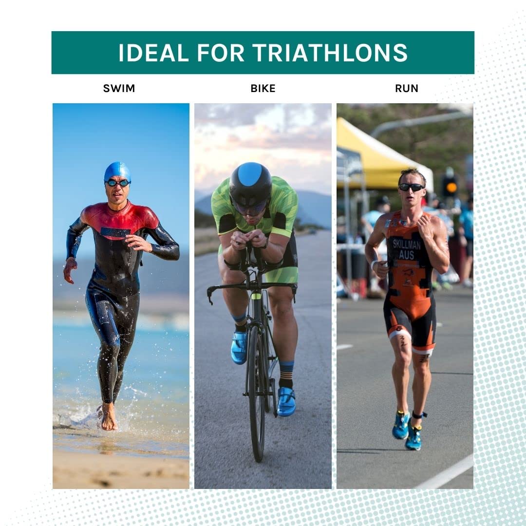 VeloChampion in triathlon transition area showing quick-change convenience