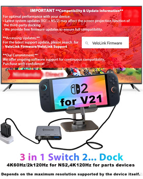 Velolink Switch 2 Dock USB-A 3.2 port enabling fast data transfers and peripherals