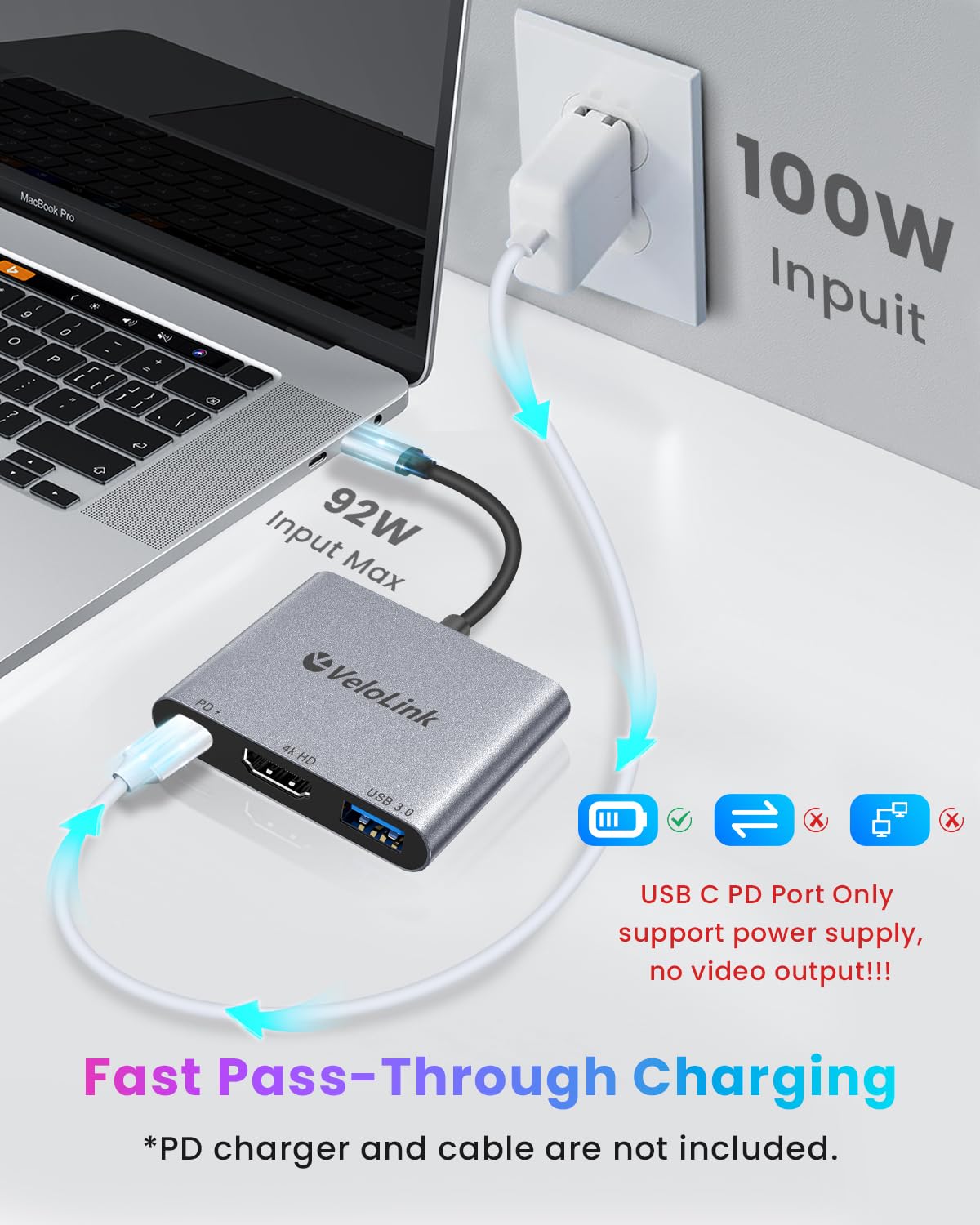 Velolink Switch Dock Apple adapter compatibility for MacBook Air HDMI adapters.