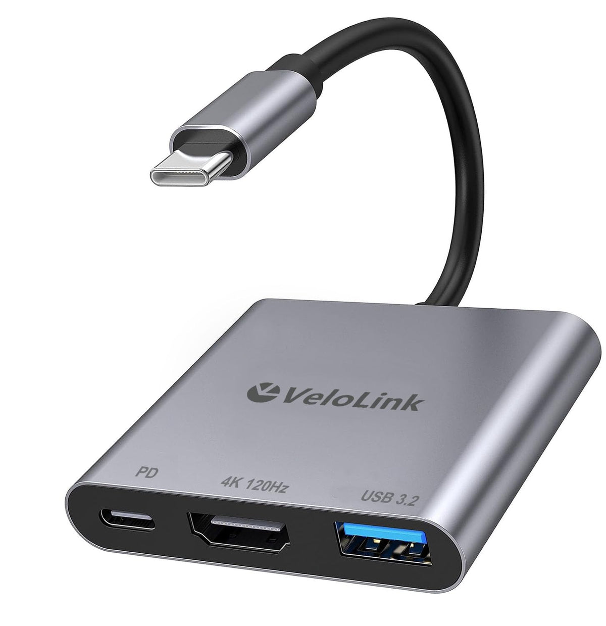Velolink Switch Dock front view, compact travel-friendly design for Switch.