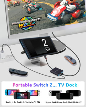 Velolink Switch 2 docking station for NS2 and portable gaming