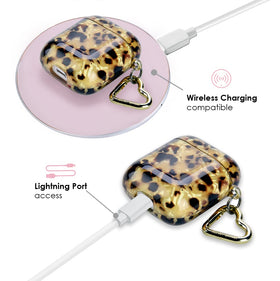 VELVET CAVIAR AirPods case back view showing wireless charging compatibility and port access.