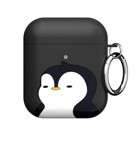 Velvet Caviar Pudgy Penguins AirPods case front view protects against drops.