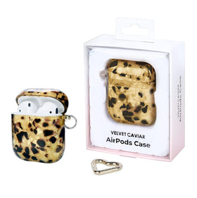 VELVET CAVIAR AirPods case texture close-up in tortoise shell finish.