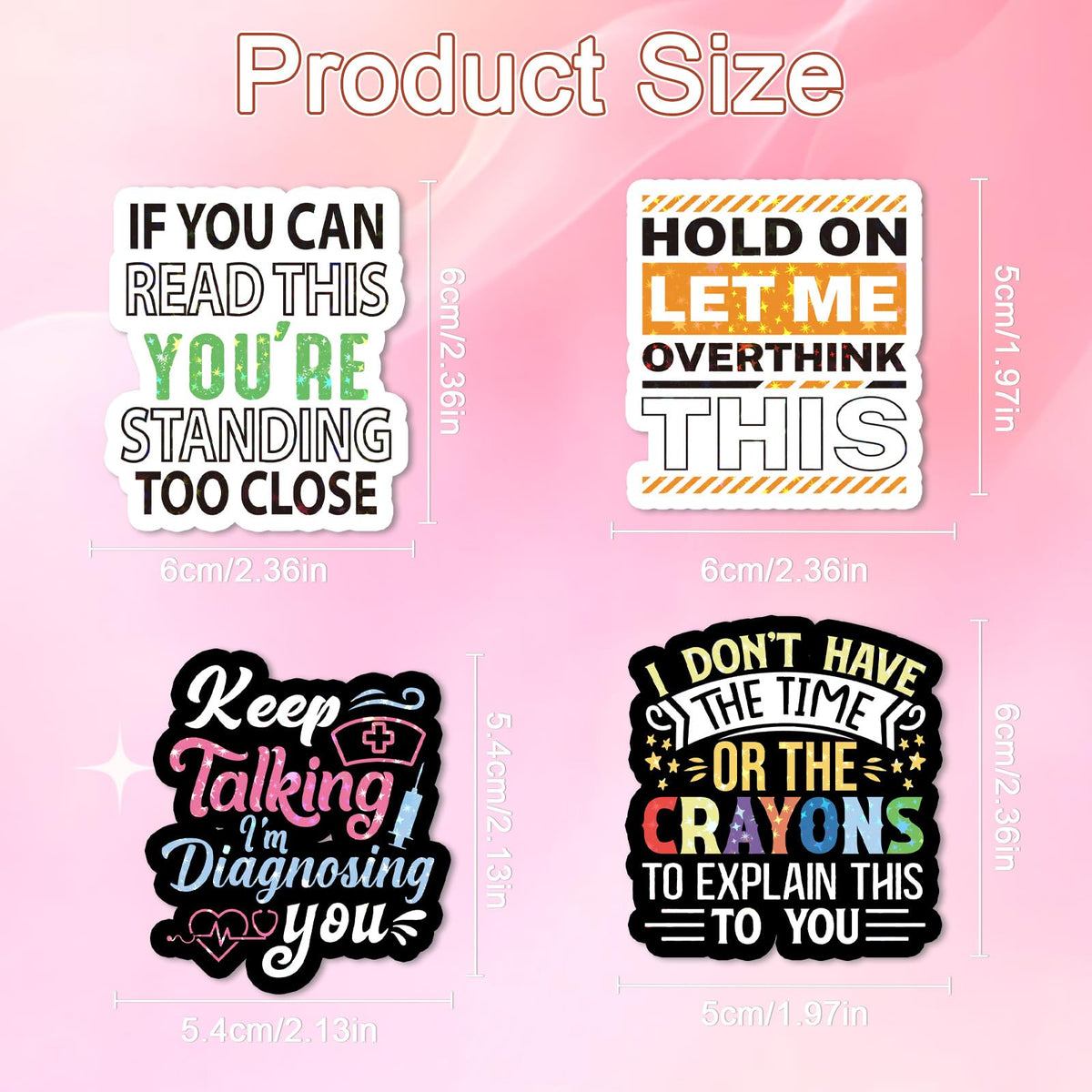 Vemfare notebook sticker personalizes journals with bold quotes and easy adhesion