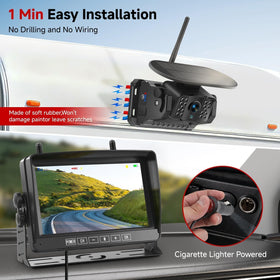 Venluna 7-inch HD monitor provides a clear rear view for safer towing.