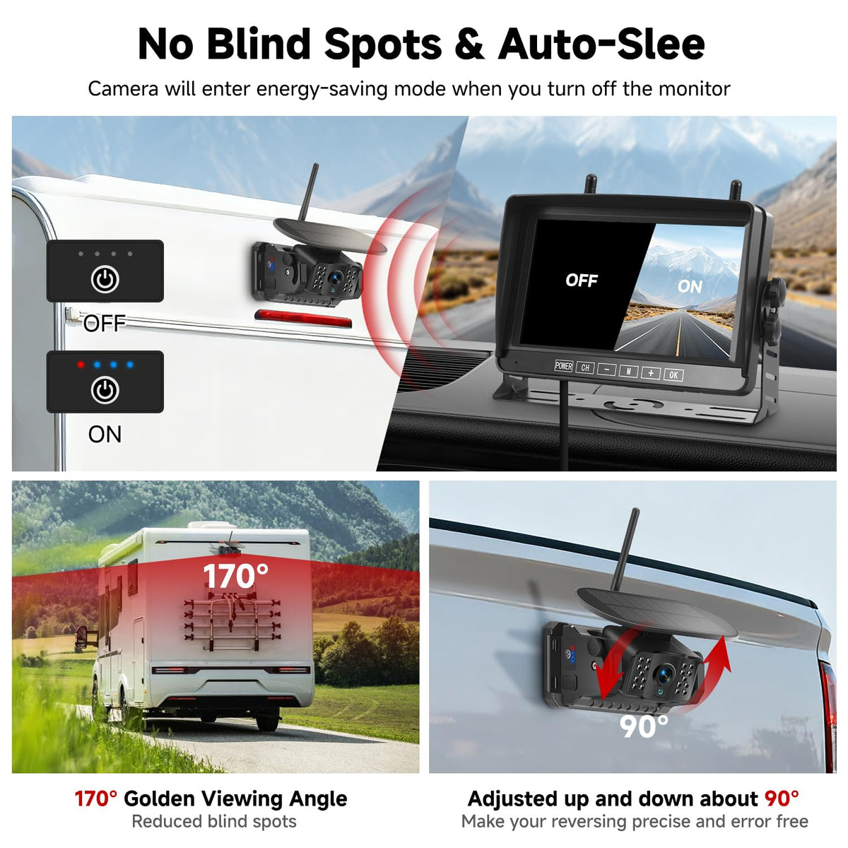 Venluna night vision with 170° view reduces blind spots after dark.