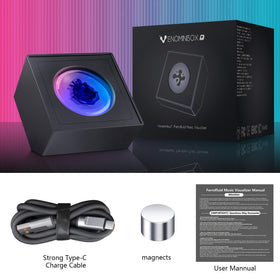 Venominbox ferrofluid dancing patterns visualize music with dynamic shapes