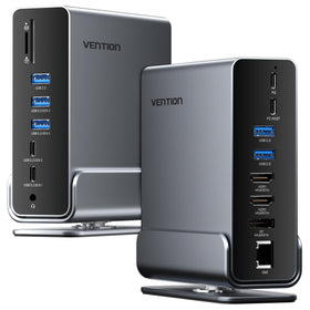 VENTION 15-in-1 dock with front ports for easy daily connectivity.
