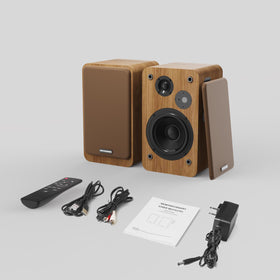 VENTOSONIDO compact footprint in room setup image demonstrates desktop-friendly placement.