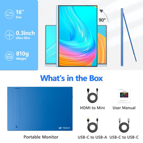 Veout compatibility with laptops and consoles via USB-C and Mini-HDMI for quick setup.