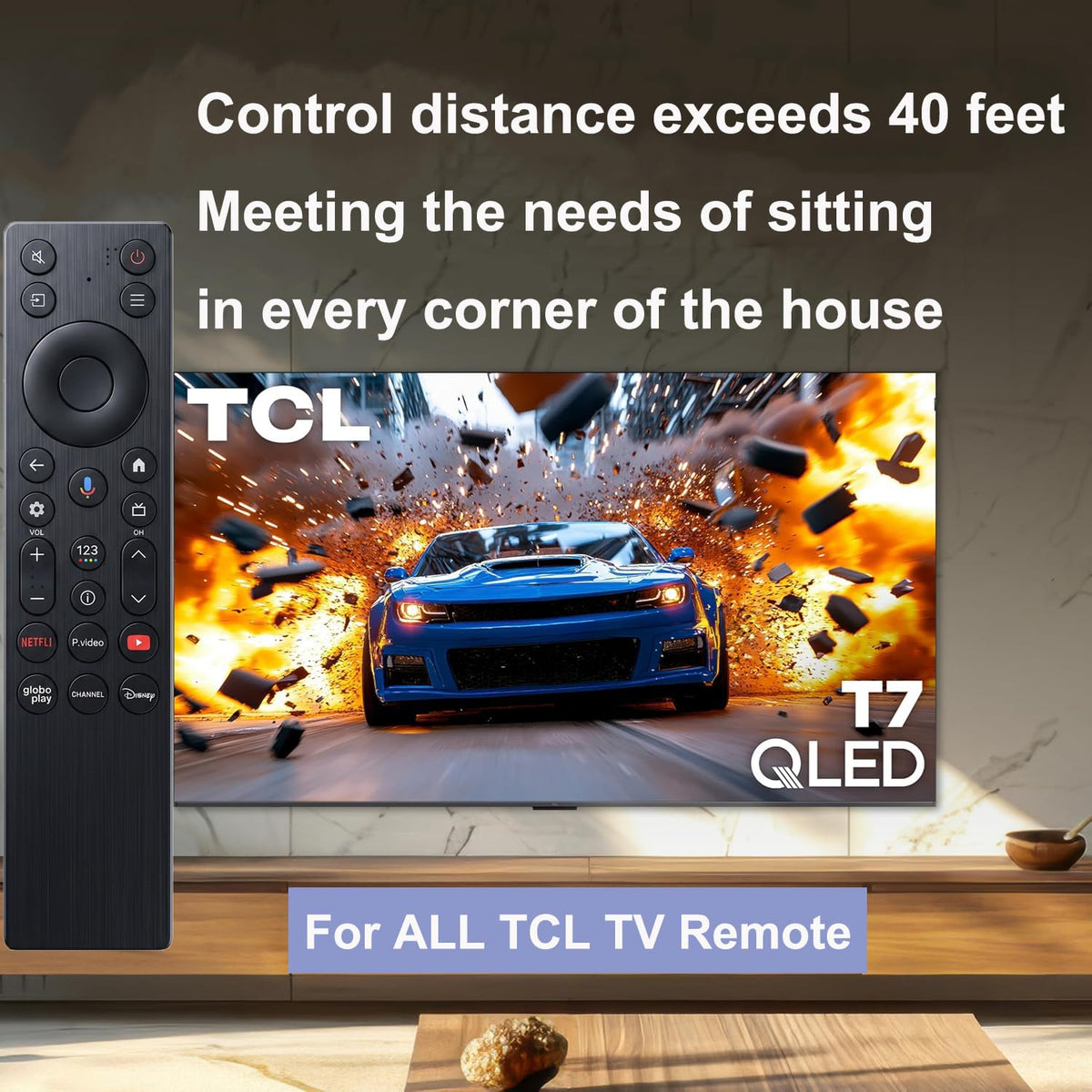 Packaging for VEPRAG TCL QM5K remote ready for shipping.