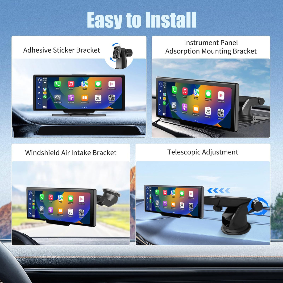 Veralady 4K dash cam view showing real time footage while driving