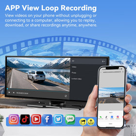 Veralady front and rear dash cam captures road footage for peace of mind.