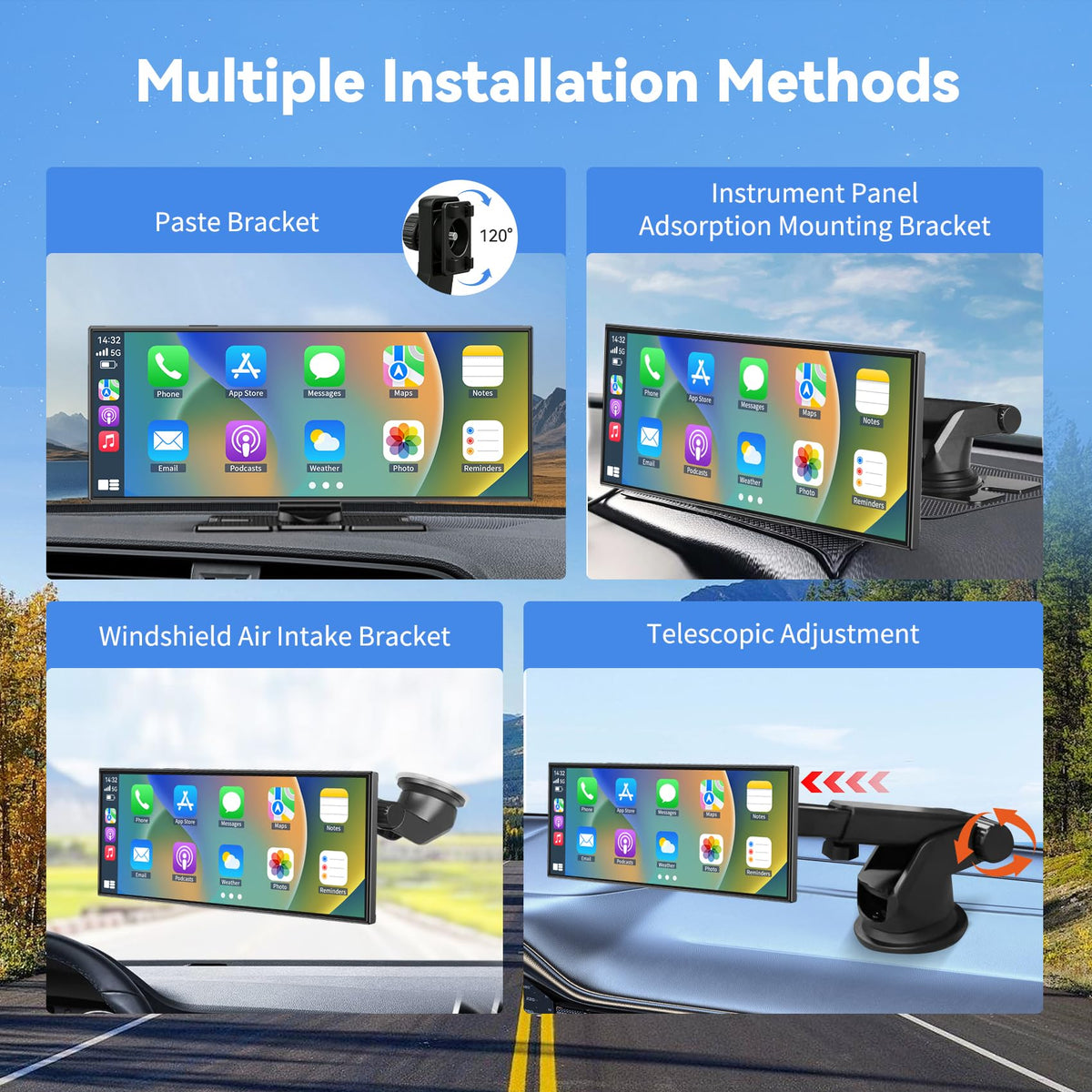 Veralady real-time GPS navigation on a large screen for safer routing.