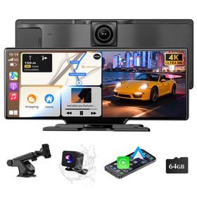 Veralady wireless CarPlay screen on dash, clear front view for easy Apple CarPlay use