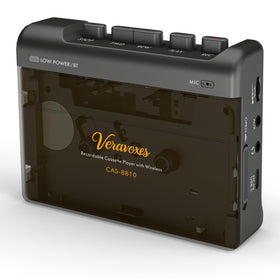 VERAVOXES front view showing cassette door and controls, easy tape access